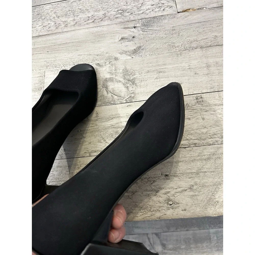 Stuart Weitzman size 7 Black Peep Toe Heels - Picture 10 of 11